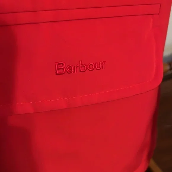 New Women's Barbour Glenrothes Waterproof Jacket Color Red Size 8 - Picture 3 of 8